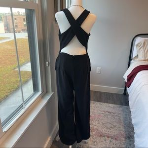 Express V-Neck Cross-Back Knit Jumpsuit